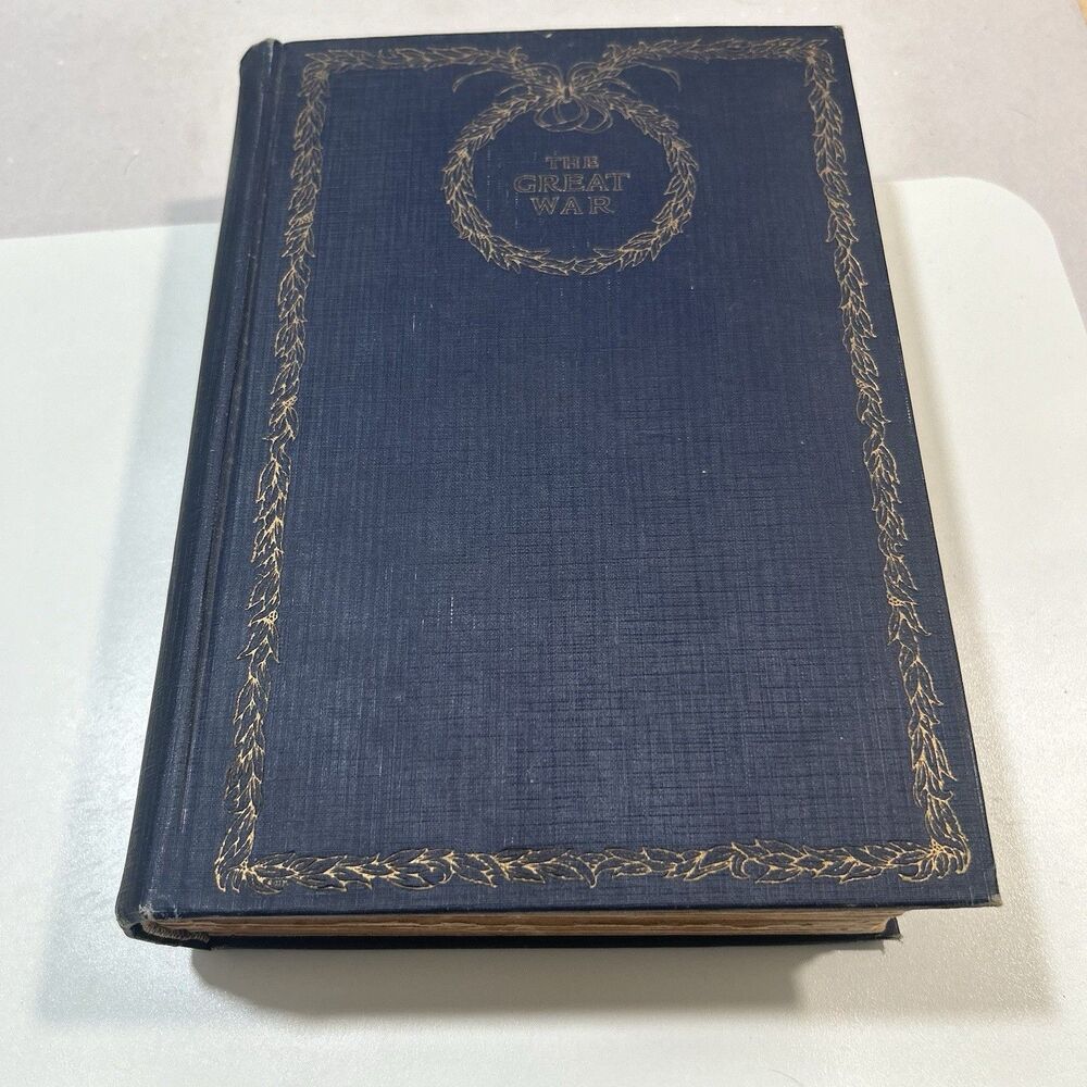 Vintage 1921 The Great War Fifth Volume: The Triumph of Democracy Hardcover Book